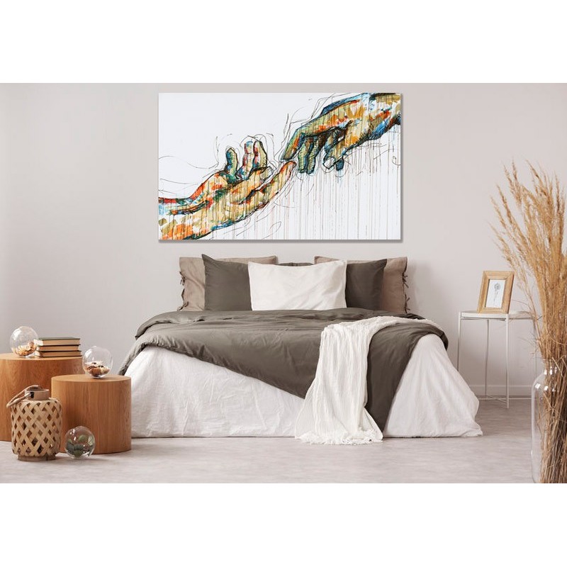 Arte moderno, Lienzo famoso decorativo "creación" decoración pared Dormitorio elegantes venta online
